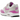 Nike Air Max 1 Fuchsia Dream baskets vue latérale avec mesh blanc, renforts gris, détails violets vifs et unité Air visible dans la semelle