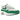 Nike Air Max 1 '87 Malachite baskets vue latérale avec superpositions en daim vert, semelle intermédiaire blanche et unité Air visible au talon