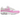 Nike Air Max 1 Lilac Pink Rise baskets vue latérale avec empeigne en mesh blanc, empiècements en daim gris, swoosh rose et unité Air visible au talon