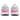 Nike Air Max 1 Lilac Pink Rise baskets vue latérale, présentant une empeigne blanche avec des empiècements en daim rose et une unité Air visible.
