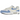 Baskets Nike Air Max 1 Royal Pulse vue de profil avec empiècements en daim bleu ciel, empeigne en mesh blanc et unité Air visible