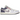 Air Jordan 1 Low Pastel Purple baskets vue latérale avec panneaux en cuir blanc et violet, laçage classique et semelle intermédiaire blanche avec Swoosh.