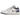 Air Jordan 1 Low Pastel Purple baskets vue latérale avec panneaux en cuir violet et blanc, bout perforé et semelle intermédiaire blanche