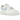 Nike Air Force 1 Low 07 University Blue Gingham baskets vue latérale avec cuir blanc, motif à carreaux bleus sur le Swoosh et semelle classique