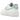 Nike Air Force 1 Low 07 University Blue Gingham baskets vue latérale avec empeigne en cuir blanc, swoosh à motif vichy bleu et semelle en caoutchouc.