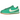 Nike Cortez TXT Stadium Green baskets en vue latérale avec empeigne en textile vert, swoosh en cuir blanc et semelle intermédiaire blanche