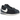 Nike Cortez Nylon Midnight Navy White baskets vue latérale avec empeigne en nylon bleu nuit, swoosh blanc en cuir et semelle intermédiaire classique