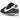 Nike Cortez Nylon Midnight Navy White baskets vue latérale avec tige en nylon bleu marine, swoosh en cuir blanc et semelle crantée