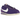 Baskets Nike Cortez Textile Field Purple Alabaster vue sous un angle avec empeigne en textile violet, swoosh blanc albâtre et semelle intermédiaire blanche