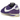 Nike Cortez Textile Field Purple Alabaster baskets en vue angulaire avec tige en textile violet, détails blancs et semelle emblématique