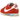 Nike Cortez Picante Red baskets vue latérale avec empeigne en daim rouge, Swoosh blanc et semelle crantée classique rouge et blanche