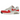 Nike Air Max 1 86 Big Bubble Sport Red baskets vue sous un angle classique avec empeigne blanche, détails rouges, garde-boue gris et unité Air visible.