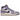Air Jordan 1 Mid SE Chenille Sky J Light Purple baskets vue angulaire avec Swoosh en chenille violet et détails en cuir blanc sur la tige