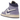 Air Jordan 1 Mid SE Chenille Sky J Light Purple baskets vue latérale avec panneaux en cuir pastel, lacets blancs et logo swoosh emblématique