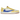 Air Jordan 1 Retro Low OG SP Travis Scott Canary (Women's) baskets vue latérale avec empeigne jaune, swoosh bleu et semelle blanche