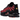 Nike Air Max Plus Bred Reflective baskets en vue inclinée avec une empeigne en mesh noir, des détails rouges et la cage en plastique ondulée.