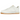 Nike Air Force 1 Low 07 White University Gold Gum baskets profil avec empeigne en cuir blanc, Swoosh doré et une semelle extérieure en gomme.