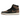 Air Jordan 1 Retro High OG Palomino baskets en vue angulaire avec cuir noir, détails en daim marron et semelle contrastante