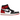 Air Jordan 1 Retro High OG Black Toe Reimagined baskets vue latérale avec une base en cuir blanc, des détails noirs et un talon rouge