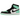 Air Jordan 1 Retro High OG Green Glow baskets vue latérale avec détails en cuir vert, base blanche, Swoosh noir et semelle blanche