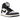 Air Jordan 1 Retro High OG Midnight Navy baskets, profil latéral avec empeigne en cuir blanc, empiècements bleu marine et logo Jordan Wings à la cheville.
