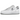 Nike Air Force 1 Low Color of the Month Silver baskets vue latérale avec empeigne en cuir blanc et virgule argentée métallique brillante