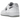 Nike Air Force 1 Low Color of the Month Silver baskets en vue latérale avec empeigne en cuir blanc, swoosh argent métallique et semelle classique