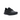 adidas Ultra Boost Leather Black baskets en vue latérale avec une tige en cuir noir, des lacets assortis et une semelle intercalaire blanche.