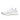 Adidas Ultra Boost 20 Triple White baskets vue latérale avec empeigne en tricot blanc, lacets blancs assortis et semelle intermédiaire Boost iconique