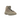Adidas Yeezy Desert Boot Rock baskets dans une vue latérale inclinée avec du daim beige robuste et des lacets assortis sur une semelle épaisse.