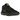 Nike LeBron Witness 8 Black Volt baskets en vue angulaire avec tige en mesh noir, détails jaune fluo et unité Air visible dans la semelle