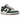 Nike Dunk Low Gorge Green baskets vue latérale avec une empeigne en cuir blanc impeccable, des empiècements vert foncé et une semelle classique