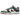 Nike Dunk Low Gorge Green baskets vue latérale classique avec superpositions en cuir vert, base blanche, swoosh vert et semelle