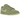 Baskets Nike Dunk Low Oil Green Olive Aura vue latérale avec empiècements en cuir vert olive et sauge et semelle intermédiaire blanche