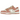 Nike Dunk Low PRM Red Stardust baskets en vue latérale élégante, avec des nuances rose pastel, des superpositions en daim et un Swoosh blanc.