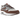 Nike Air Max 1 Shima Shima baskets en vue latérale avec empeigne grise, lacets rayés, détails en daim rouge foncé et semelle blanche