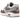 Nike Air Max 1 Shima Shima baskets en vue angulaire, montrant une tige en daim gris clair, une doublure rayée et une semelle intermédiaire