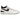 Nike Mac Attack SQ SP White Black baskets en vue latérale, en cuir blanc avec logo Nike noir et détails gris sur le talon et le bout