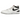 Nike Mac Attack SQ SP White Black baskets en vue latérale classique avec base en cuir blanc, swoosh noir et panneaux en textile gris sur le dessus.