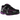 Nike Zoom Vomero 5 Black Vivid Purple baskets en vue angulaire avec empeigne en mesh noir, détails violets et superpositions texturées
