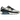Nike Air Max 90 Industrial Blue baskets en vue latérale avec empeigne en mesh blanc, détails bleu clair et semelle Air Max avec unité Air visible