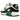 Nike Air Max 90 Malachite baskets profil latéral avec empeigne en mesh blanc, empiècements en daim gris et détails verts vifs sur le swoosh