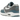 Nike Air Max 1 SC Noise Aqua baskets vue latérale avec détails en mesh blanc, empiècements en daim gris, logo Swoosh et semelle turquoise.