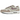 Nike Air Max 1 Light Bone Violet Dust baskets vue latérale avec empeigne grise, détails violets, empiècements en daim et unité Air visible classique.
