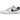 Air Jordan 1 Retro Low 85 Metallic Black baskets vue latérale avec empeigne en cuir blanc, logo swoosh noir et semelle blanche