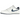 Air Jordan 1 Retro Low 85 Metallic Blue baskets vue en angle avec une base en cuir blanc, des détails bleu métallisé et une semelle blanche.