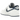 Air Jordan 1 Retro Low 85 Metallic Blue baskets vue inclinée avec une base en cuir blanc, détails bleus sur le swoosh et le talon et semelle blanche