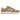 Nike Dunk Low SE Sanddrift baskets vue sous angle avec empeigne en cuir beige, lacets blancs et semelle extérieure en caoutchouc