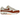 Nike Air Max 1 Rugged Orange baskets vue angulaire classique avec base blanche, garde-boue orange, unité Air visible et détails en nubuck.