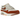 Nike Air Max 1 Rugged Orange baskets vue latérale mettant en avant une base en cuir blanc, des empiècements en daim orange et l'unité Air apparente.